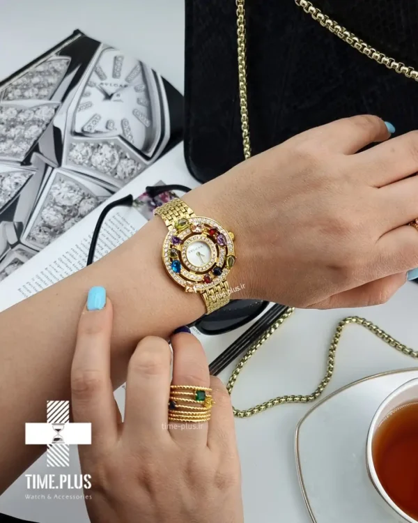 ساعت مچی زنانه بولگاری مدل سرچی طلایی