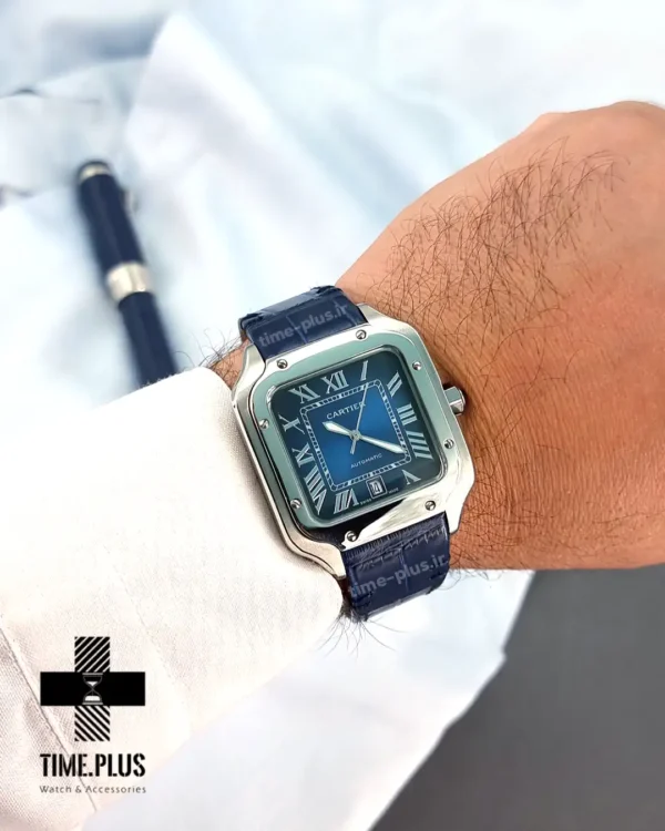 ساعت مچی مردانه کارتیه مدل د سانتز سرمه‌ای