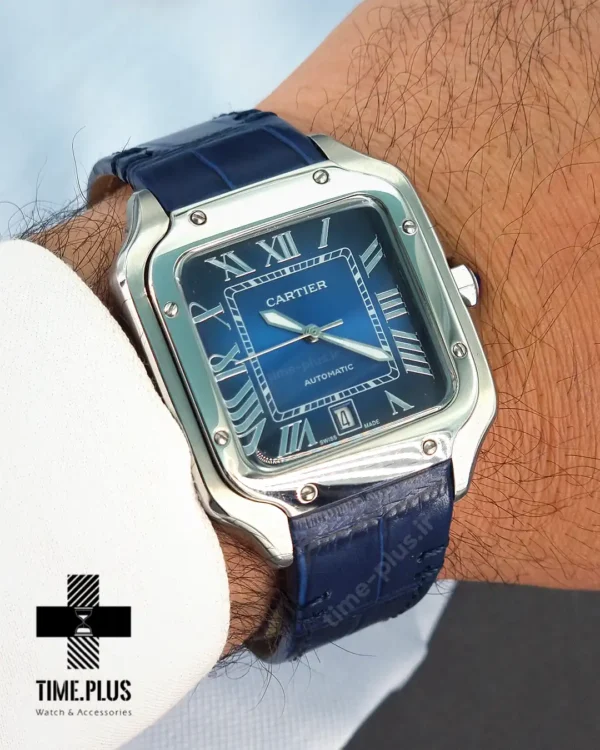 ساعت مچی مردانه کارتیه مدل د سانتز سرمه‌ای