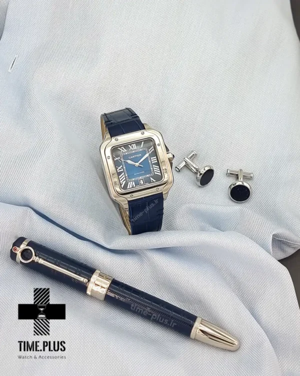 ساعت مچی مردانه کارتیه مدل د سانتز سرمه‌ای