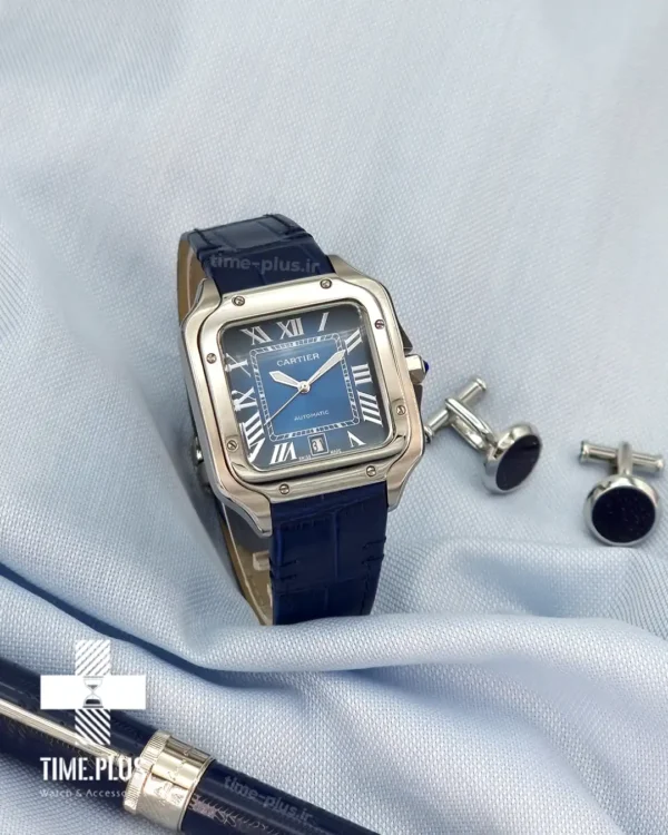 ساعت مچی مردانه کارتیه مدل د سانتز سرمه‌ای