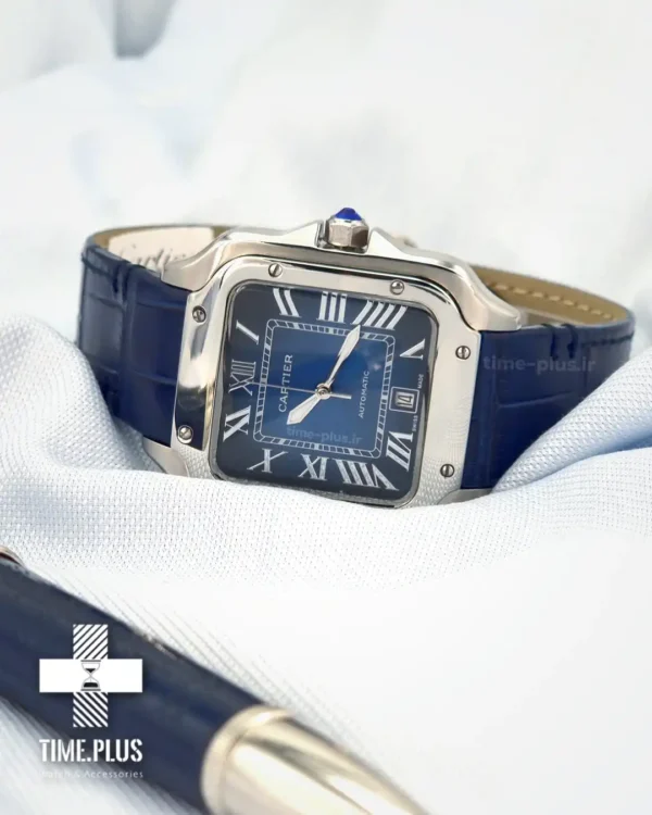ساعت مچی مردانه کارتیه مدل د سانتز سرمه‌ای