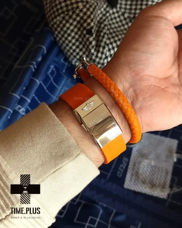 ساعت مچی مردانه برایتلینگ نارنجی