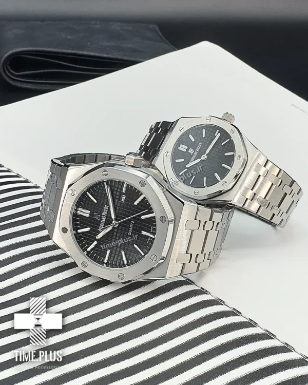 ساعت مچی ست زنانه و مردانه ادمارپیگه مدل رویال اوک مشکی