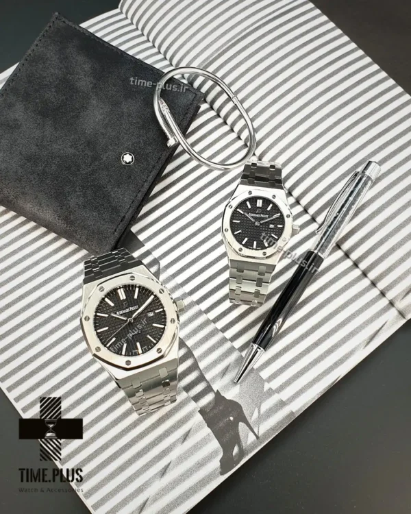 ساعت مچی ست زنانه و مردانه ادمارپیگه مدل رویال اوک مشکی