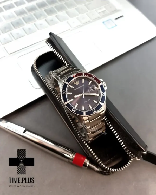 ساعت مچی مردانه امپریو آرمانی مدل AR - 11338 سرمه ای