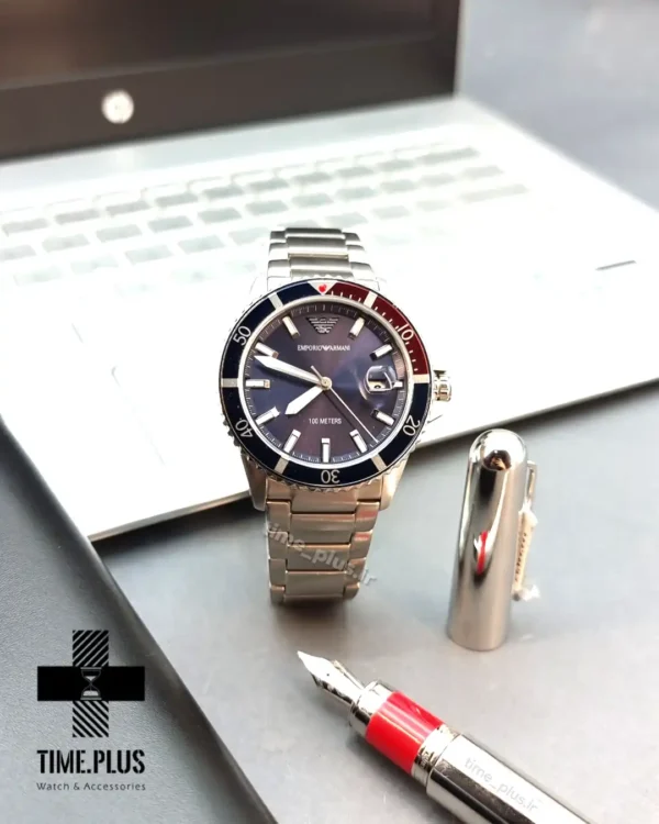 ساعت مچی مردانه امپریو آرمانی مدل AR - 11338 سرمه ای