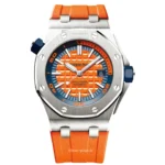 ساعت مچی مردانه ادمارپیگه مدل رویال اوک آفشور نارنجی