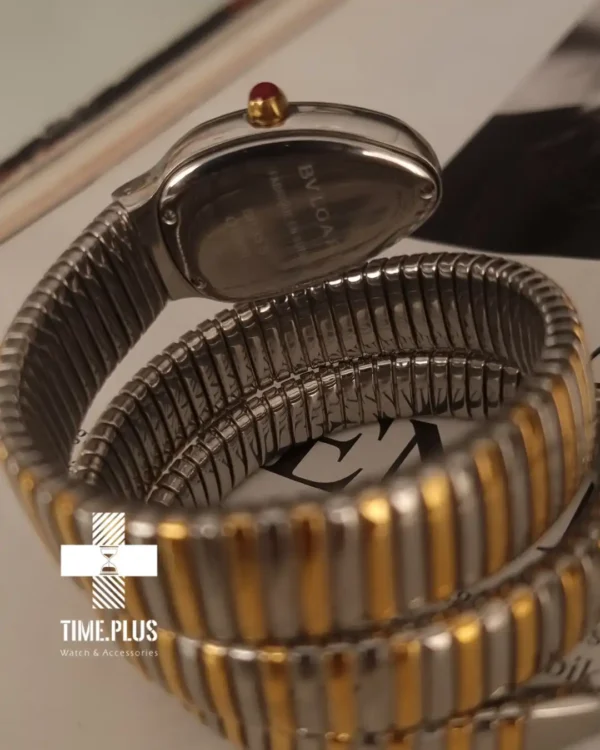 ساعت مچی زنانه بولگاری مدل سرپنتی نقره ای و طلایی