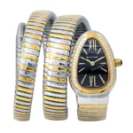 ساعت مچی زنانه بولگاری مدل سرپنتی نقره ای و طلایی