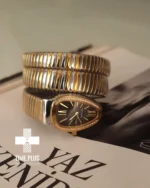 ساعت مچی زنانه بولگاری مدل سرپنتی نقره ای و طلایی