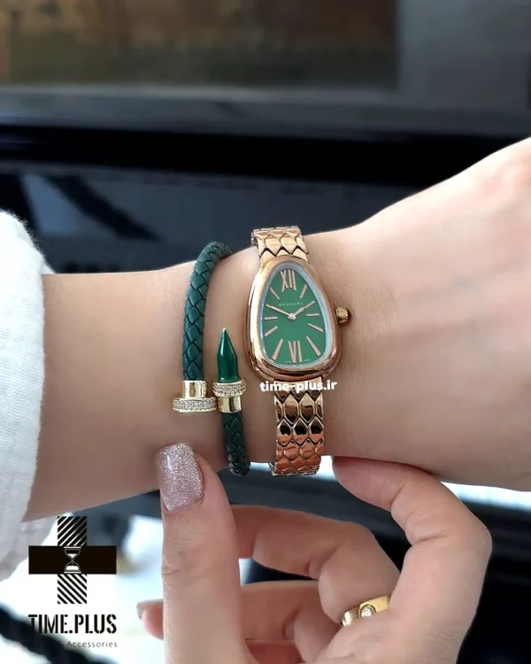 ساعت مچی زنانه بولگاری مدل سرپنتی سدتوری رزگلد