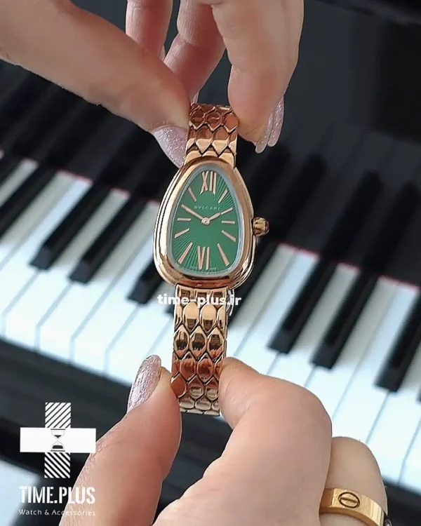 ساعت مچی زنانه بولگاری مدل سرپنتی سدتوری رزگلد