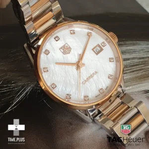 ساعت مچی زنانه تگ هویر مدل Carrera نقره ای و رز گلد