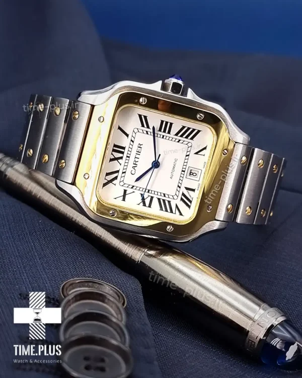 ساعت مچی مردانه کارتیه مدل سانتوس ۱۰۰ جدید