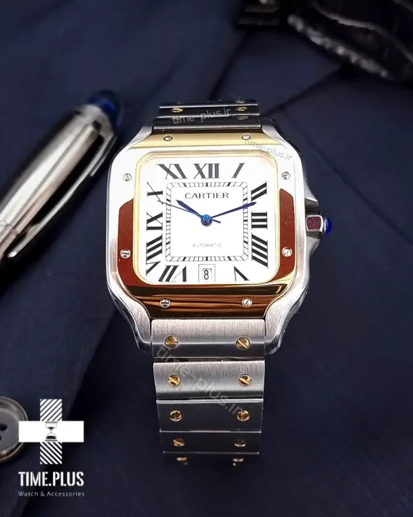 ساعت مچی مردانه کارتیه مدل سانتوس ۱۰۰ جدید