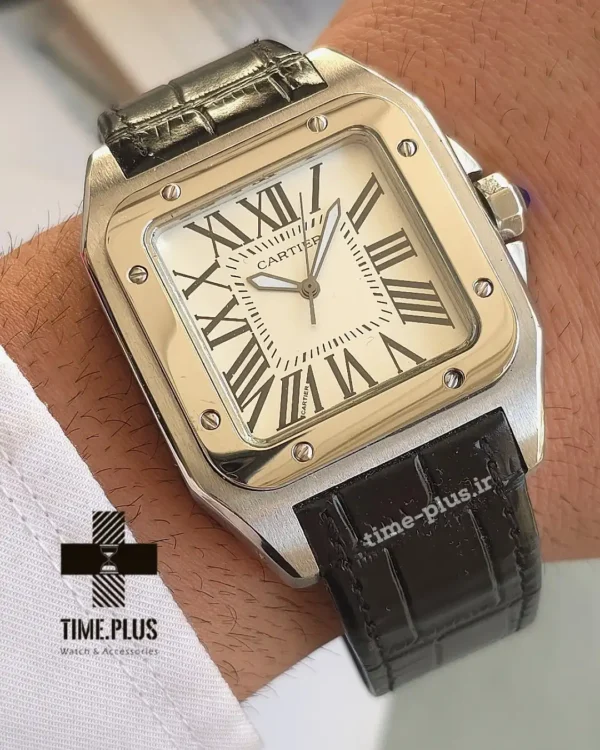 ساعت مچی مردانه کارتیه مدل Santos 100 سفید
