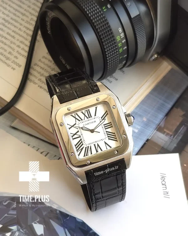 ساعت مچی مردانه کارتیه مدل Santos 100 سفید