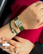 ساعت مچی زنانه کارتیه مدل سانتز دیمون طلایی