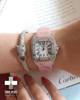 ساعت مچی زنانه کارتیه مدل سانتوس 100 نقره ای