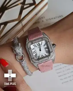 ساعت مچی زنانه کارتیه مدل سانتوس 100 نقره ای