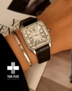 ساعت مچی زنانه کارتیه مدل Santos 100 مشکی