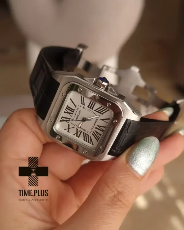 ساعت مچی زنانه کارتیه مدل Santos 100 مشکی