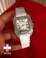 ساعت مچی زنانه کارتیه مدل سانتز ۱۰۰ سفید