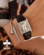 ساعت مچی زنانه کارتیه مدل تانک نقره ای