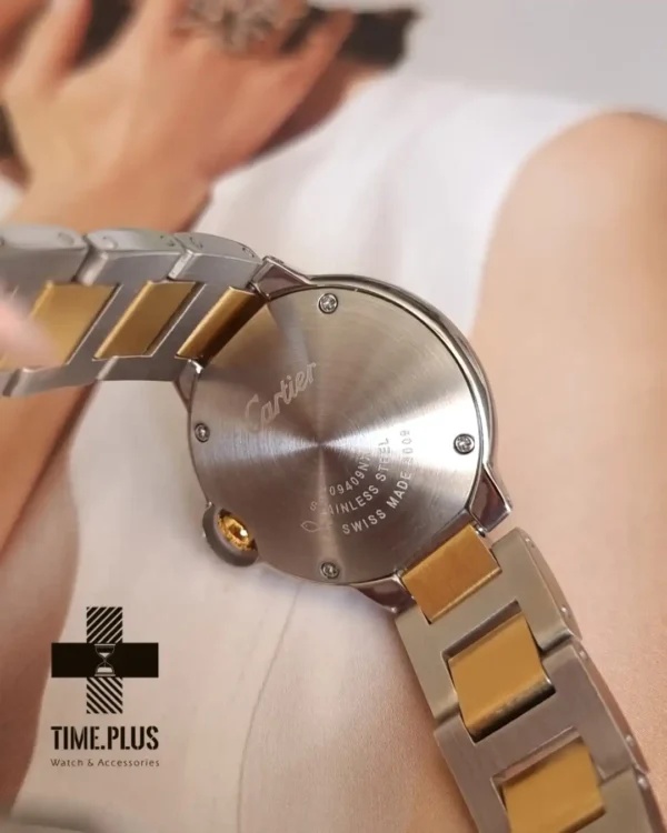 ساعت مچی زنانه کارتیه مدل بالن بلو نقره ای طلایی