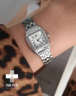 ساعت مچی زنانه کارتیه مدل panthere نقره ای