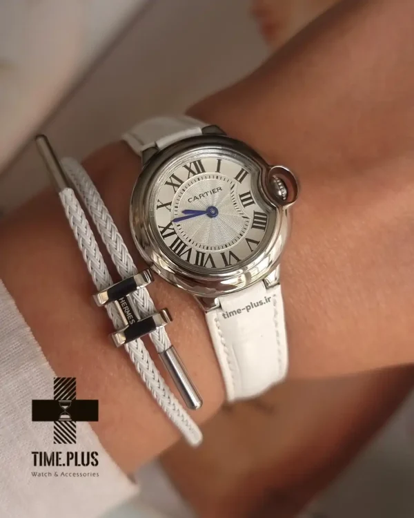 ساعت مچی زنانه کارتیه مدل بالون بلو نقره ای