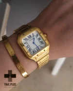 ساعت مچی زنانه کارتیه مدل د سانتوس طلایی