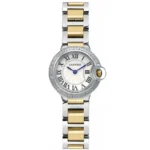 ساعت مچی زنانه کارتیه مدل بالن بلو نقره ای طلایی