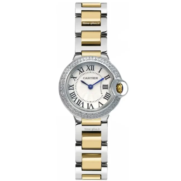 ساعت مچی زنانه کارتیه مدل بالن بلو نقره ای طلایی