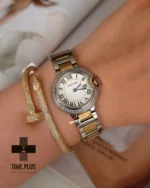 ساعت مچی زنانه کارتیه مدل بالن بلو نقره ای طلایی