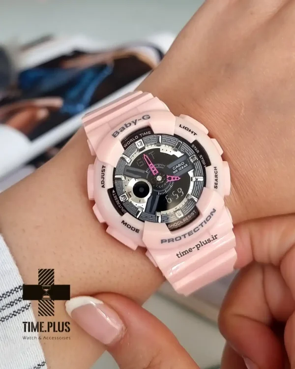 ساعت مچی مردانه کاسیو مدل جیشاک BA-110 صورتی