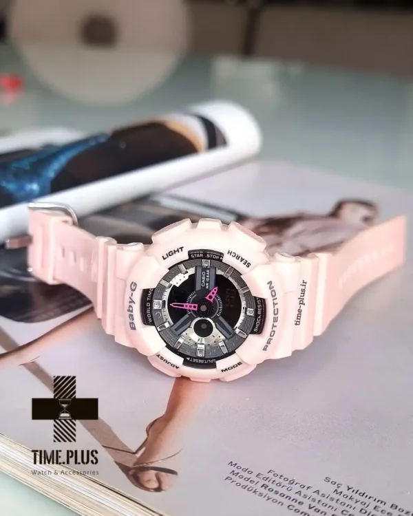 ساعت مچی مردانه کاسیو مدل جیشاک BA-110 صورتی