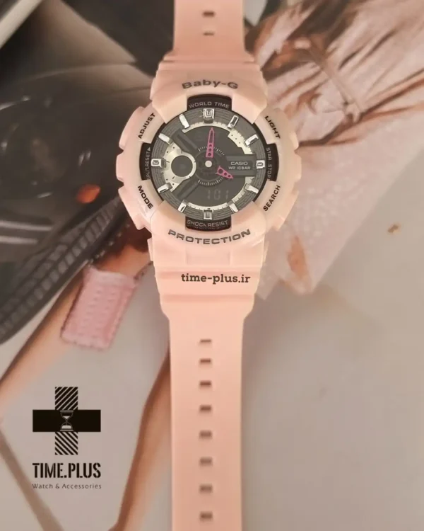 ساعت مچی مردانه کاسیو مدل جیشاک BA-110 صورتی