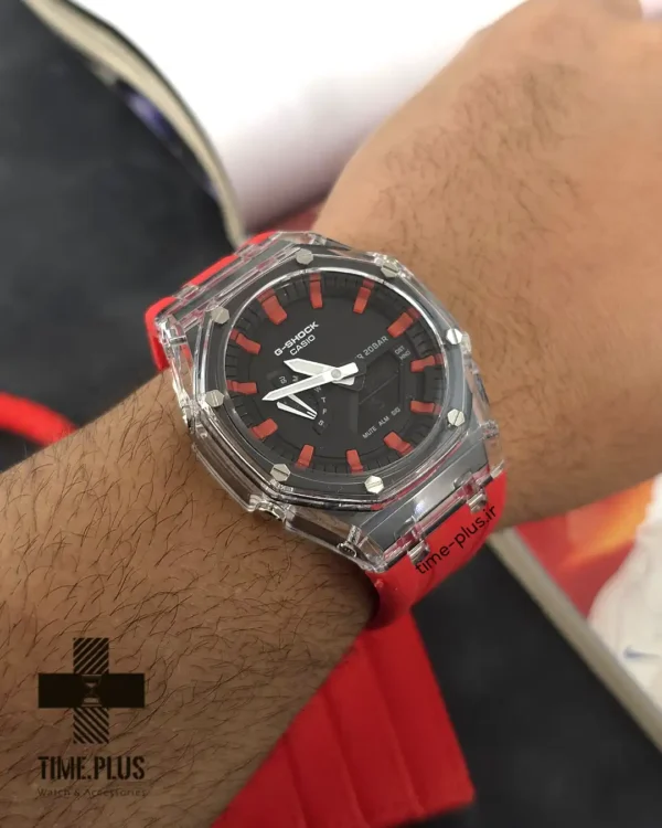 ساعت مچی مردانه کاسیو مدل GA-2100Ap مشکی عدد قرمز