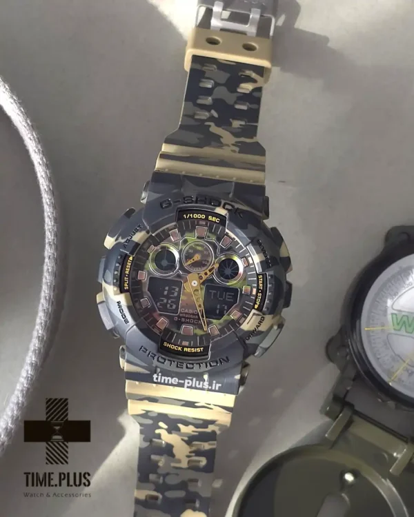 ساعت مچی مردانه کاسیو مدل GA-100CM-5A چریکی