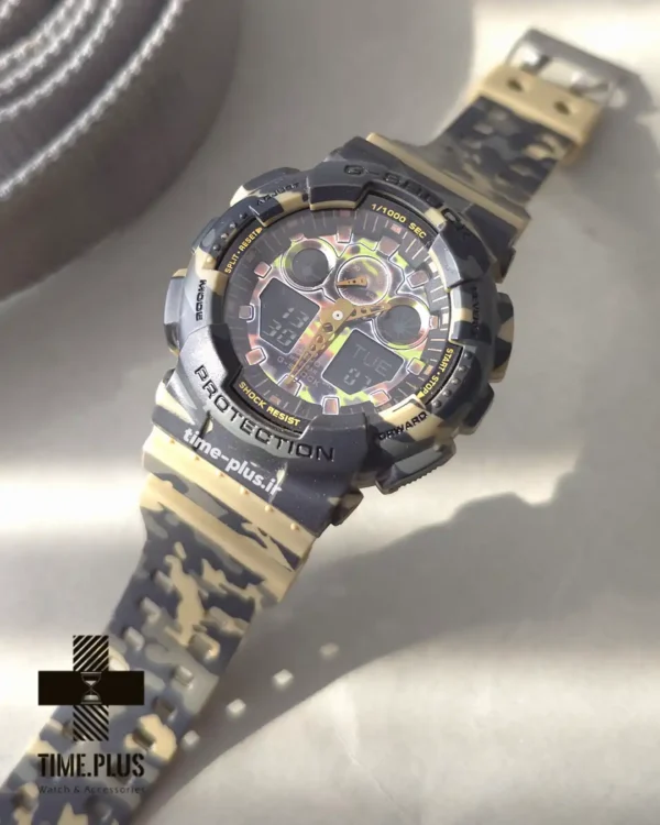 ساعت مچی مردانه کاسیو مدل GA-100CM-5A چریکی