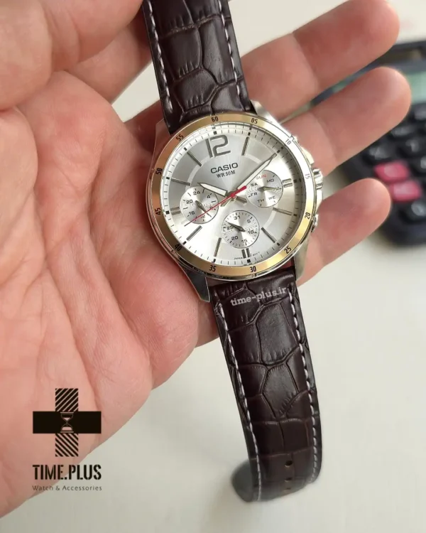 ساعت مچی مردانه کاسیو مدل MTP-1374L-7AV نقره ای