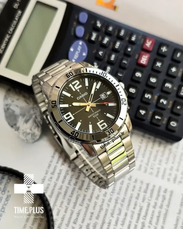 ساعت مچی مردانه کاسیو مدل MTP-VD01D-1BVDUF مشکی / دودی تیره