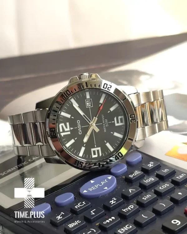 ساعت مچی مردانه کاسیو مدل MTP-VD01D-1BVDUF مشکی / دودی تیره