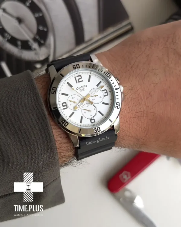 ساعت مچی مردانه کاسیو مدل MTP-VD300-7B سفید