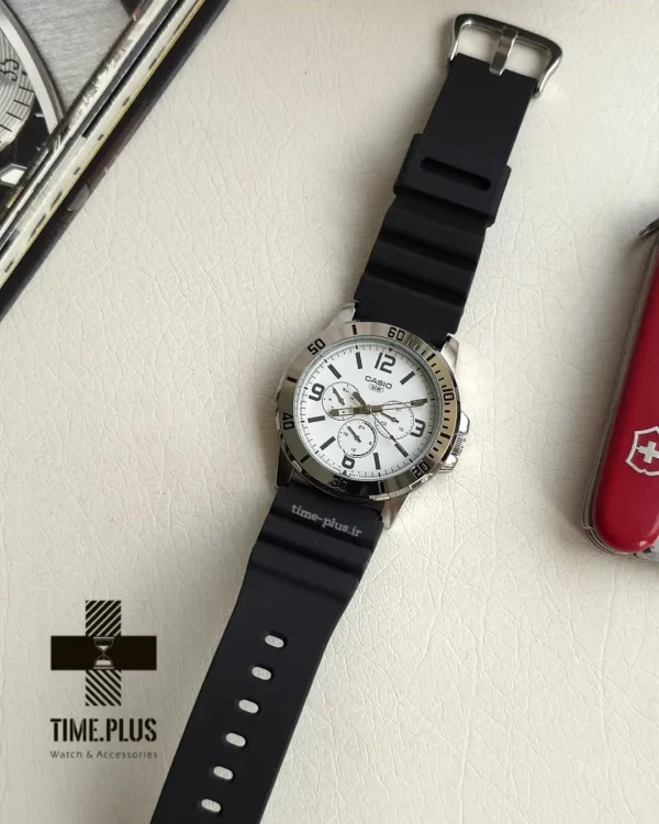 ساعت مچی مردانه کاسیو مدل MTP-VD300-7B سفید