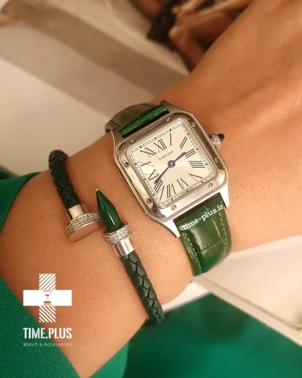 ساعت مچی زنانه کارتیه مدل سانتوس دومونت نقره ای