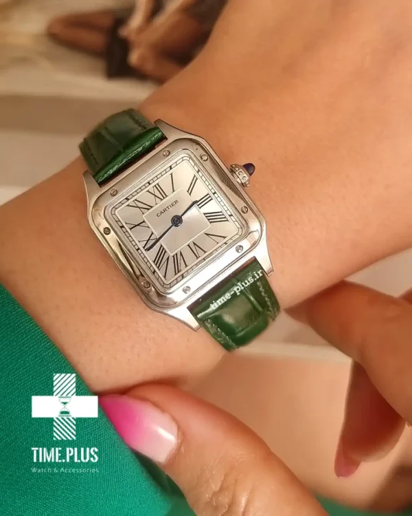 ساعت مچی زنانه کارتیه مدل سانتوس دومونت نقره ای