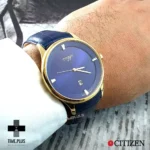 ساعت مچی ست زنانه و مردانه سیتی زن سرمه‌ای